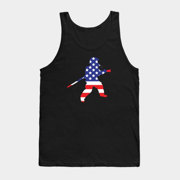 Firefighter Fire Rescue Patriotic Hero II Tank Top by Rosemarie Guieb Designs